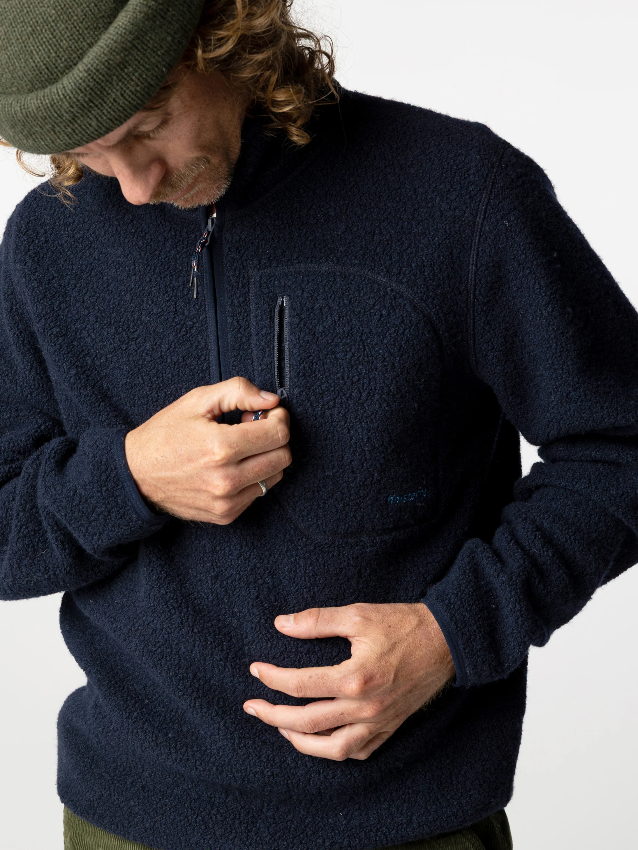 Men's Portell Wool 1/4 Zip Fleece - Image 3