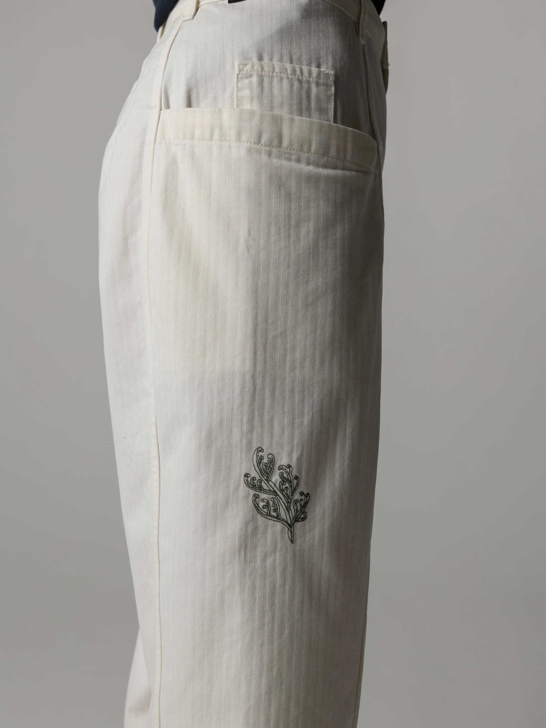 Women's Floral Marine Croft Workwear Barrel Trouser - Image 3