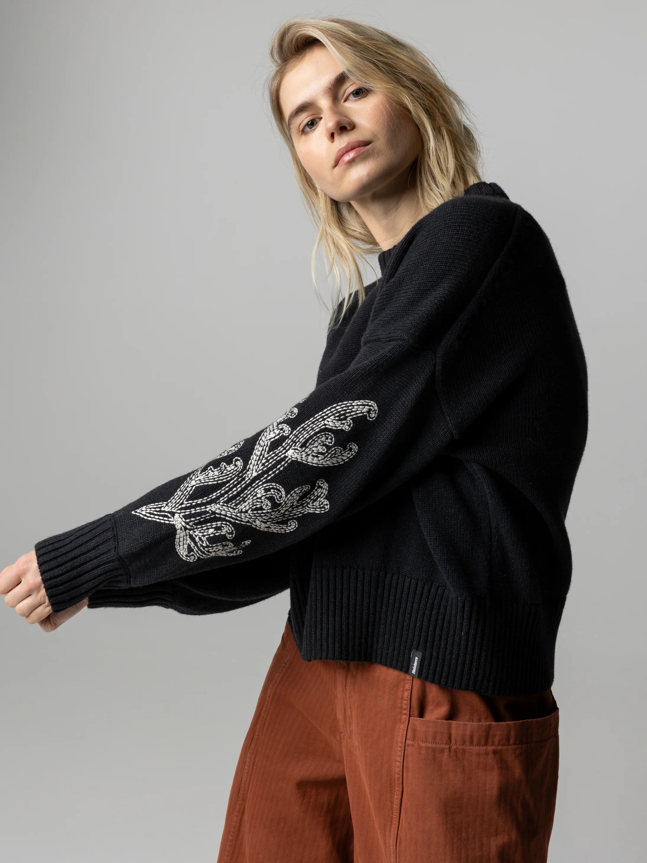 Women's Floral Marine Jumper - Image 2
