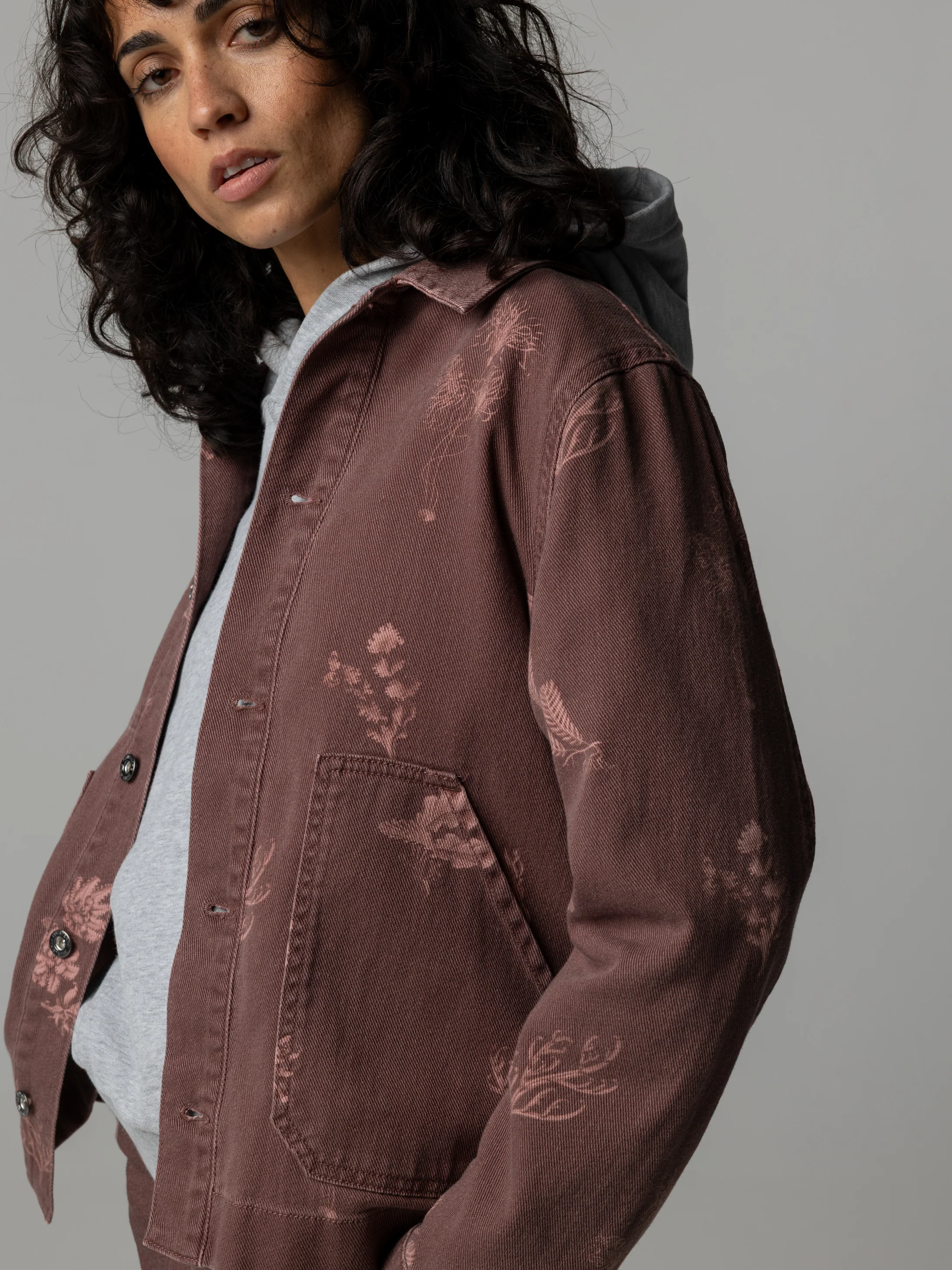 Women's Floral Marine Yarrel Printed Jacket - Image 3