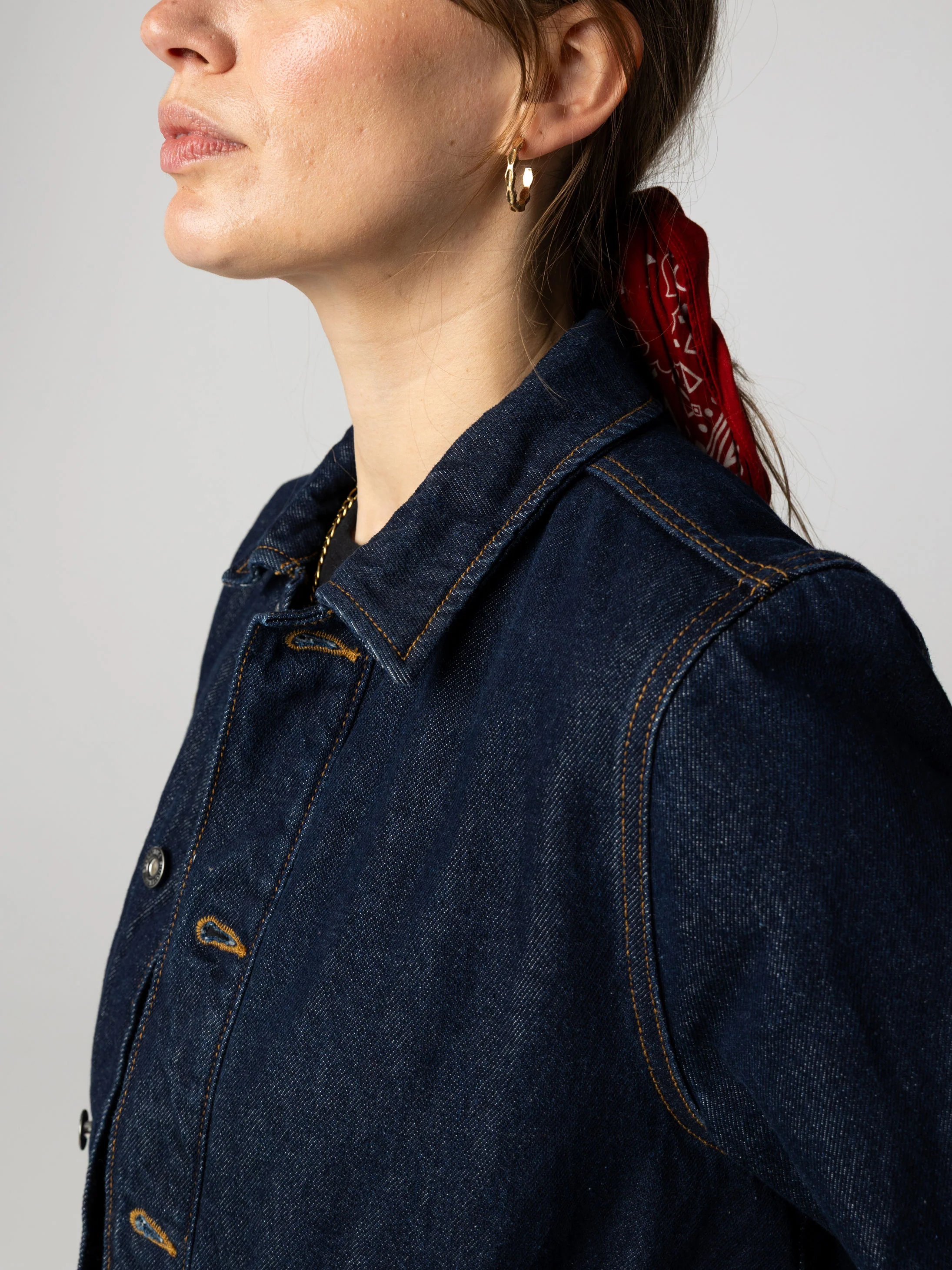 Women's Yarrel Quilted Denim Jacket - Image 6