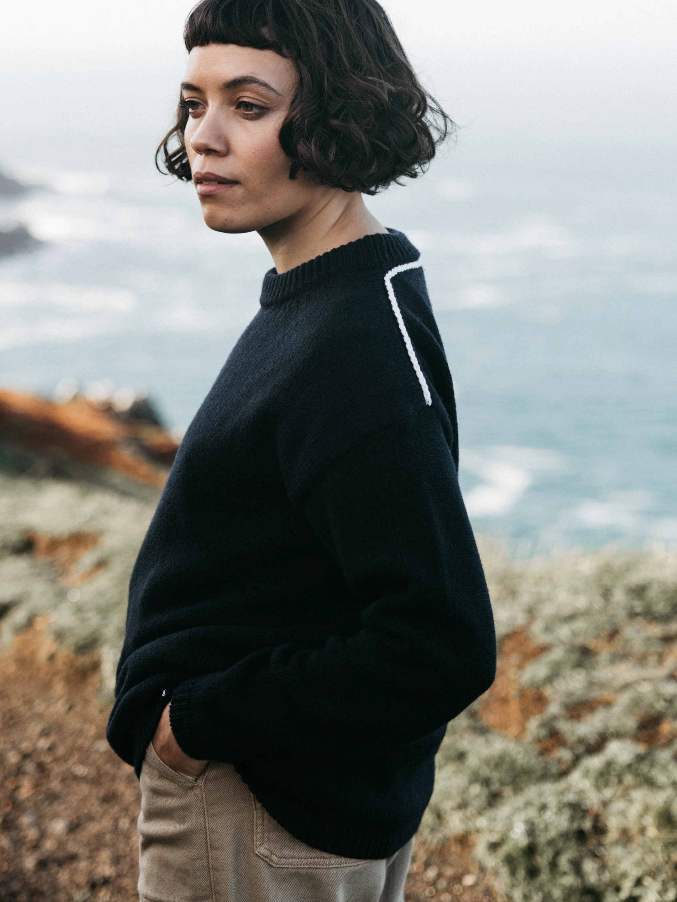 Women's Eva Contrast Stitch Jumper - Image 2